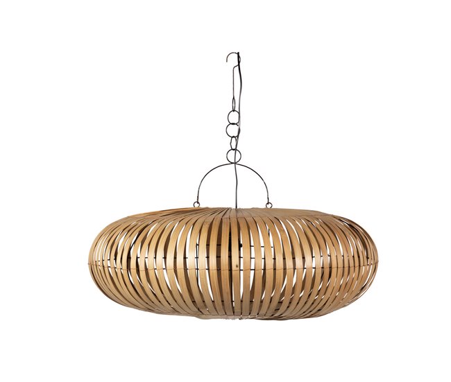 Conforama Lampara Techo Bambu Natural 80x80x30 Cm