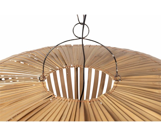 Conforama Lampara Techo Bambu Natural 80x80x30 Cm