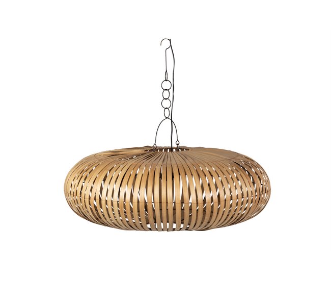 Conforama Lampara Techo Bambu Natural 80x80x30 Cm