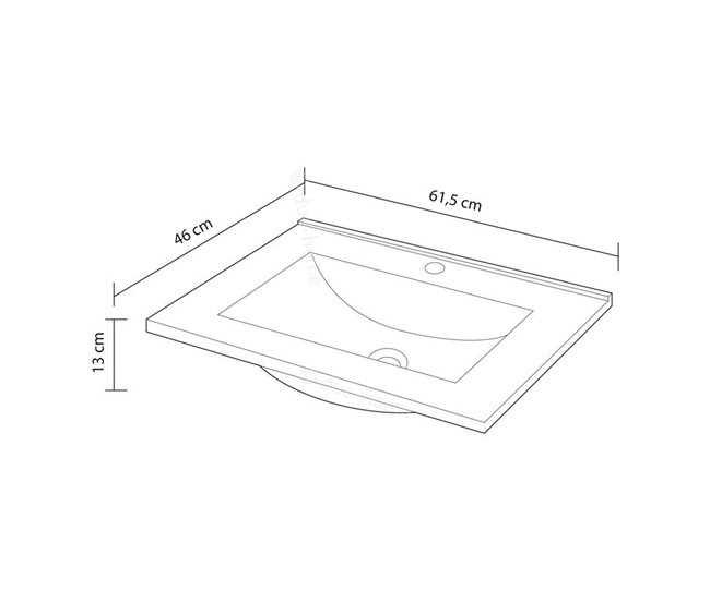 Conforama Lavabo PMMA Blanco 60x45cm Cm