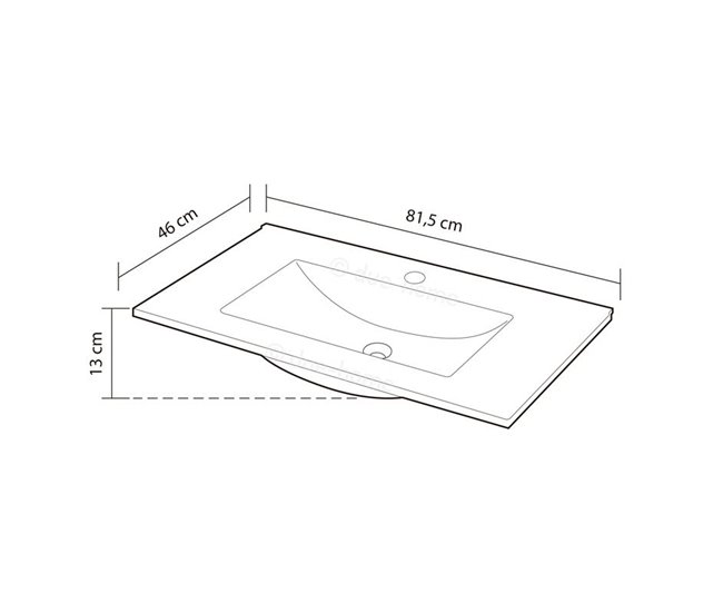 Conforama Lavabo PMMA Blanco 80x45 Cm