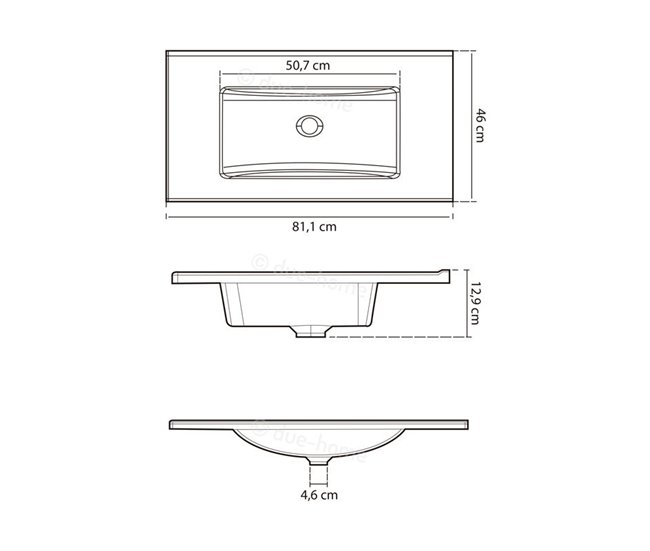 Conforama Lavabo PMMA Blanco 80x45 Cm