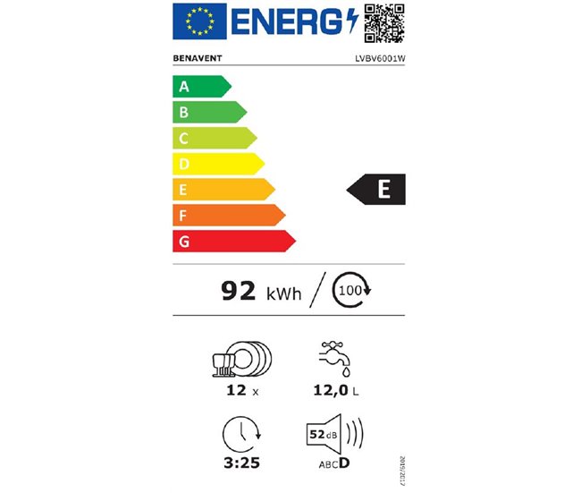 Conforama Lavavajillas 60cm BENAVENT LVBV6001W