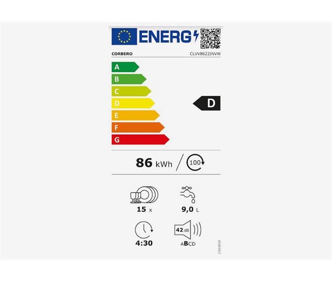 Conforama Lavavajillas CORBERÓ CLVV8622INVX Blanco
