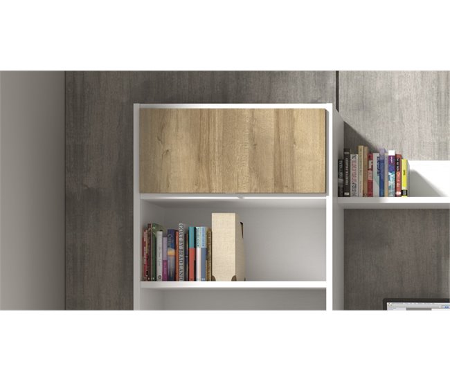 Conforama Librería OSLO Color Roble Blanco