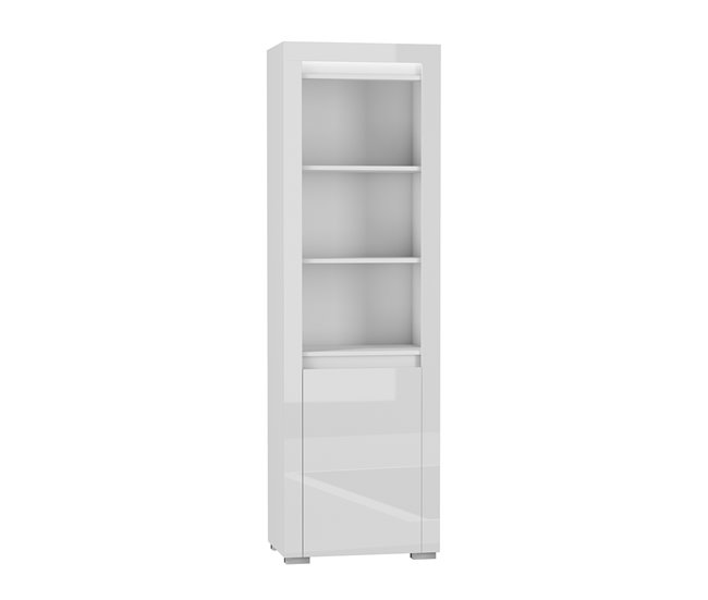 Conforama Librero 1 puerta con LED Kasla Blanco
