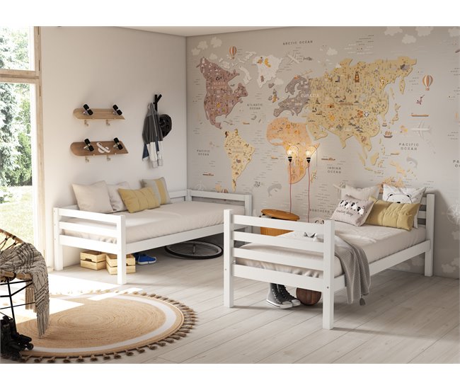 Conforama Litera MIX II 90x190 Cm Color Blanco