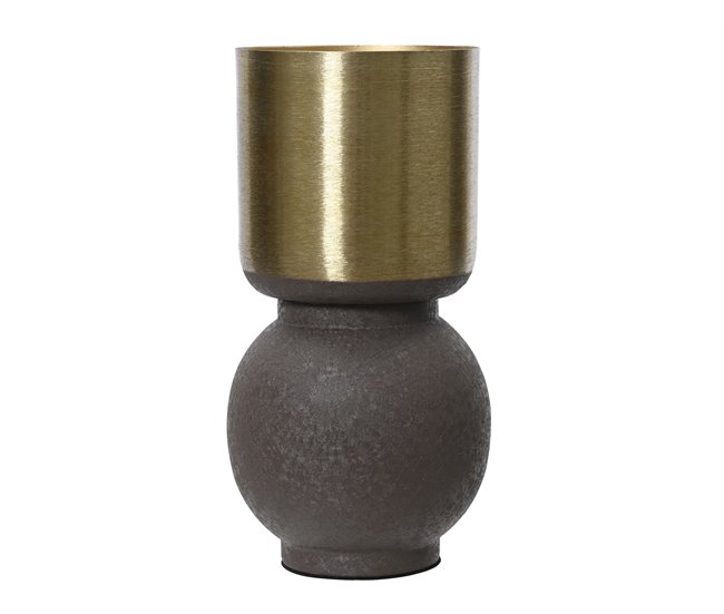 Conforama Macetero De Hierro SUN Metal Marrón