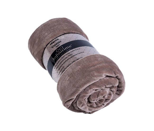 Conforama Manta CLASSIC camel poliéster 160x220cm