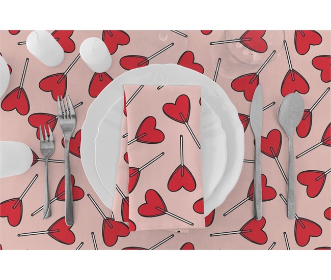 Conforama Mantel - Rosa - Mesa 90x90 (150x150)