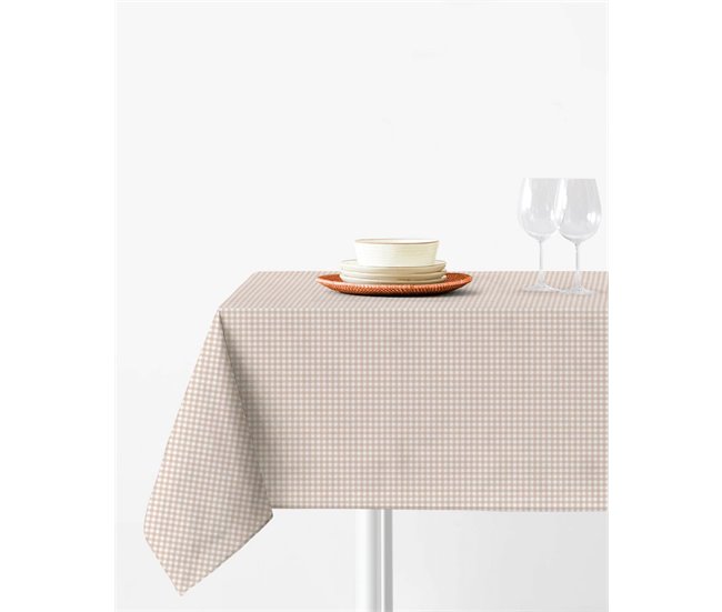 Conforama Mantel Vichy - Beige - Mesa 90x90 (150x150)