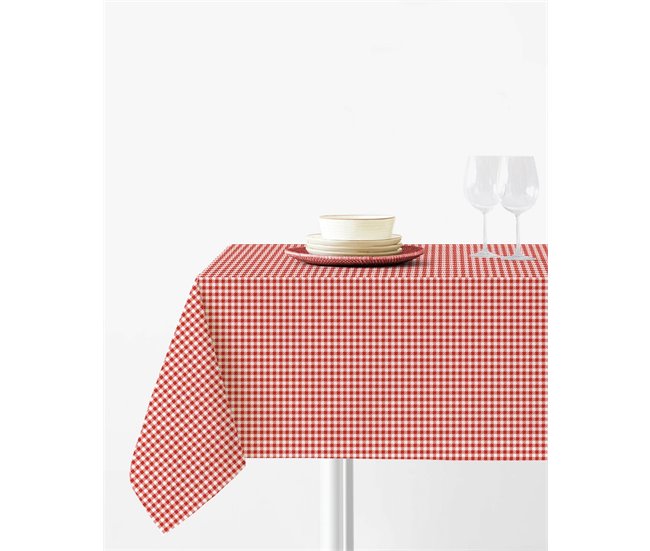 Conforama Mantel Vichy - Rojo - Mesa 90x90 (150x150)