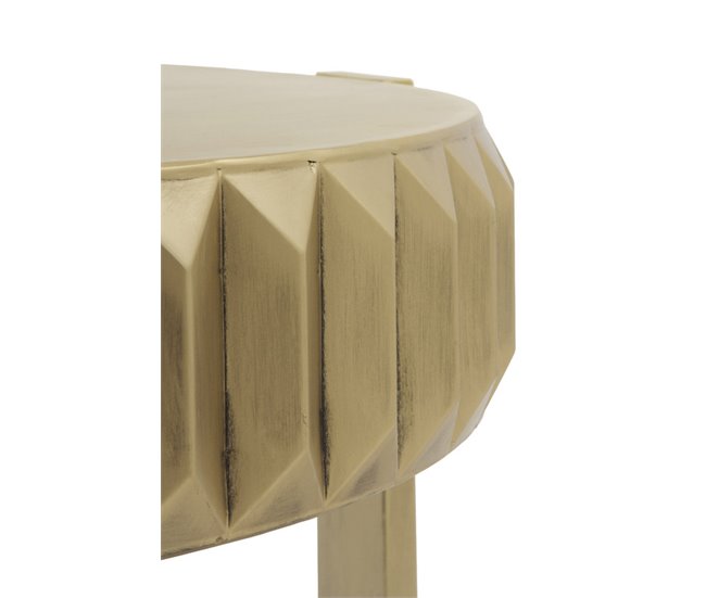 Conforama Mesa Auxiliar De Metal Dorado