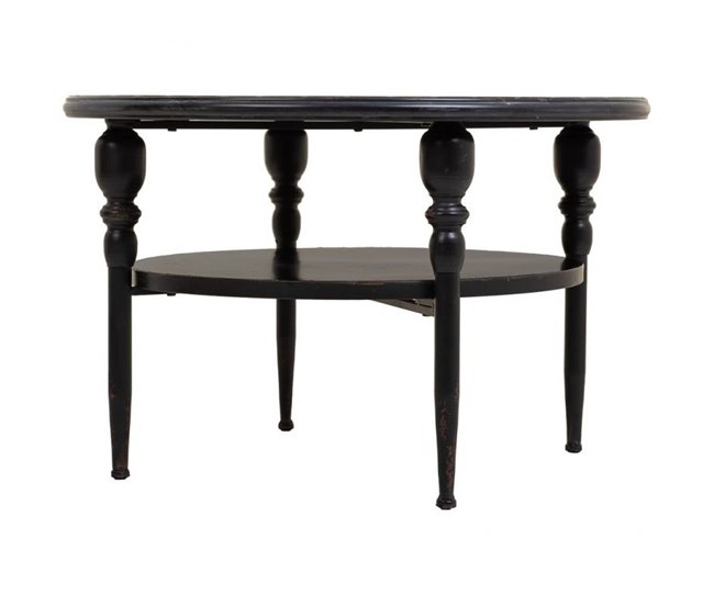 Conforama Mesa Auxiliar De Metal Negra 70x70x45