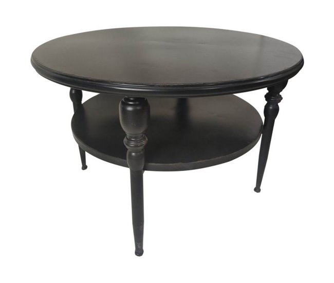 Conforama Mesa auxiliar de metal negra 70x70x45