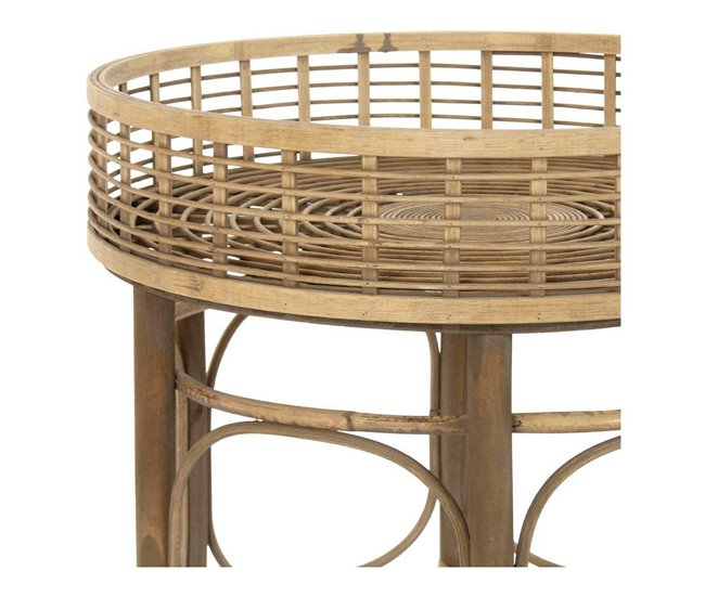 Conforama Mesa Auxiliar DKD Home Decor Ratán (2 Pcs)