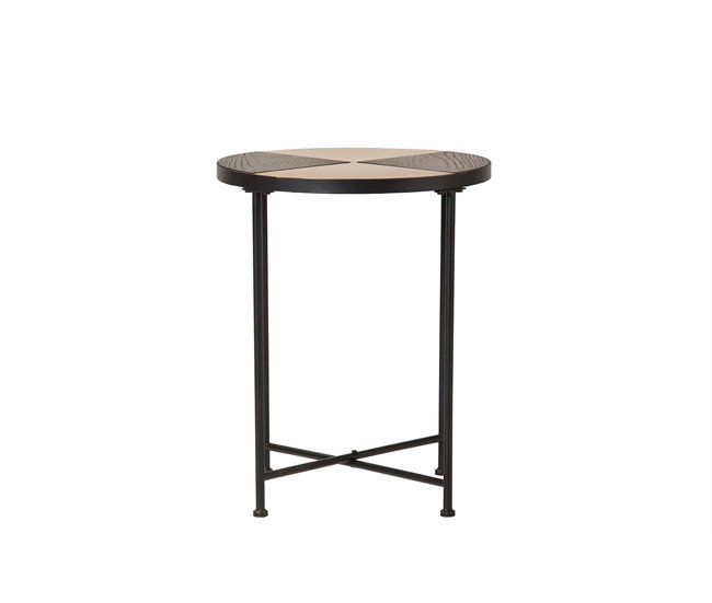Conforama Mesa Axuliar Metal Dorado 40x40x50 Cm