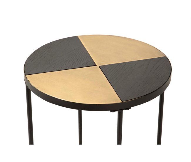 Conforama Mesa Axuliar Metal Dorado 40x40x50 Cm