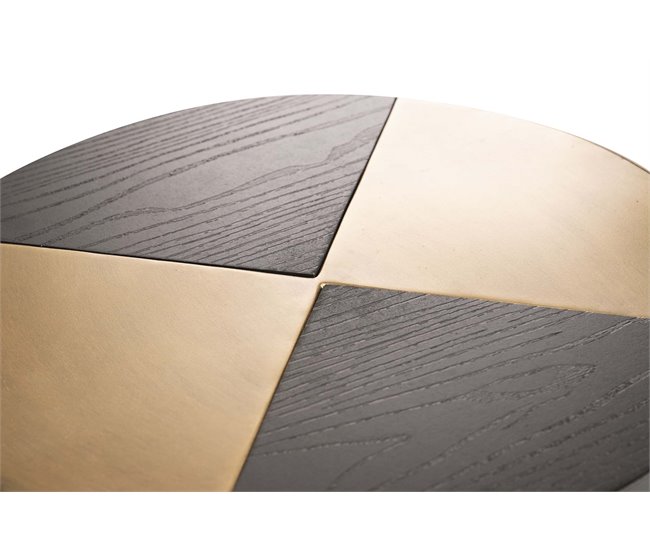 Conforama Mesa Axuliar Metal Dorado 40x40x50 Cm
