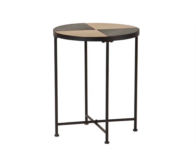 Conforama Mesa Axuliar Metal Dorado 40x40x50 Cm