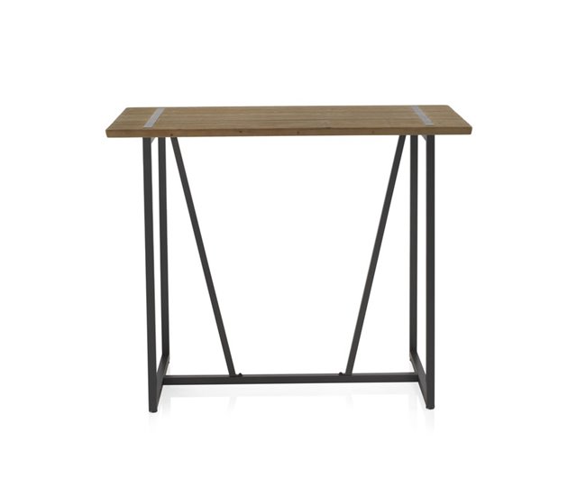 Conforama Mesa De Bar Metálica Con Sobre De Madera