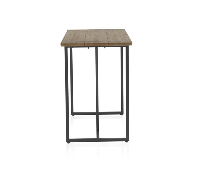Conforama Mesa De Bar Metálica Con Sobre De Madera