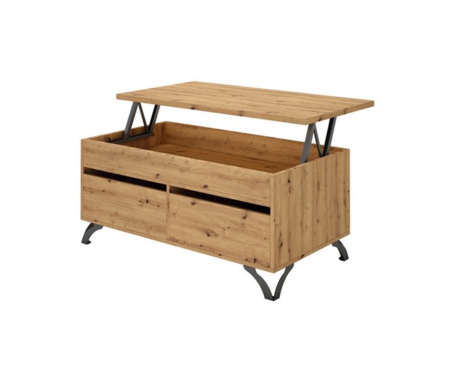 Conforama Mesa de centro ELISA elevable roble