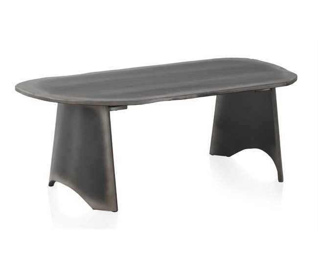 Conforama Mesa De Centro Lacada Metalizada
