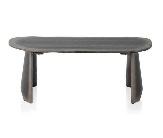Conforama Mesa de centro lacada metalizada
