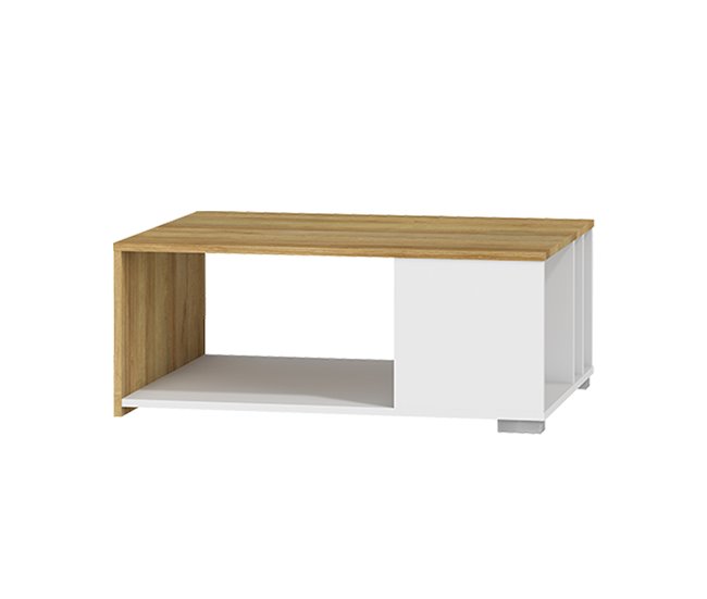 Conforama Mesa De Centro Teo Blanco Y Madera
