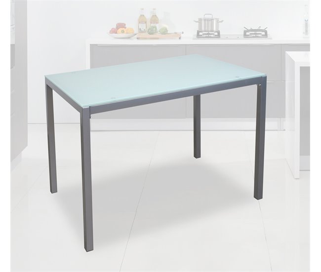 Conforama Mesa De Cocina Cristal II Fija Blanca