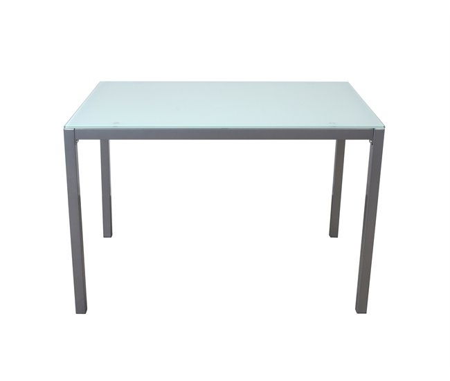 Conforama Mesa De Cocina Cristal II Fija Blanca