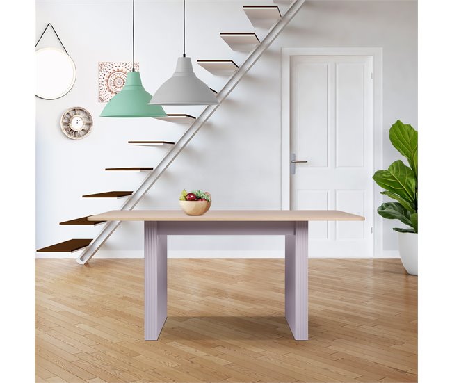 Conforama Mesa De Comedor Fija Color Roble SELENA