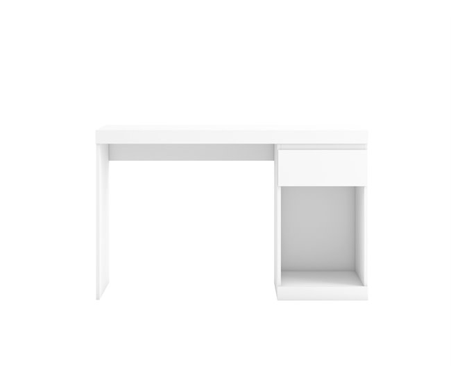 Conforama Mesa escritorio BORO 1 cajón blanco