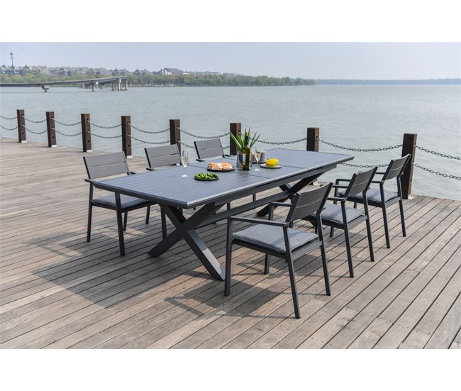 Conforama Mesa Extensible De Jardín DAGO Gris