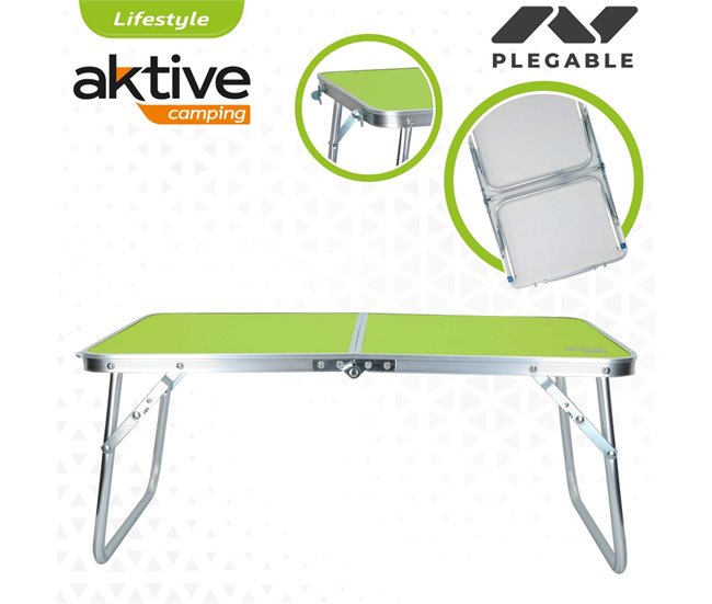 Conforama Mesa Plegable Aluminio Verde Aktive