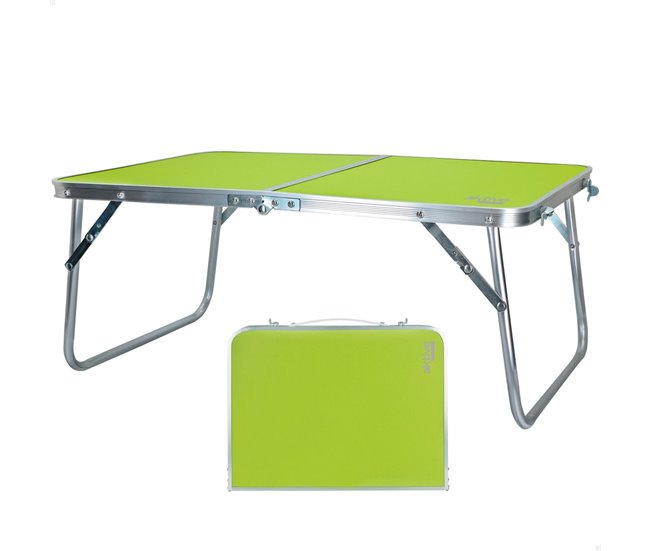 Conforama Mesa plegable aluminio verde Aktive