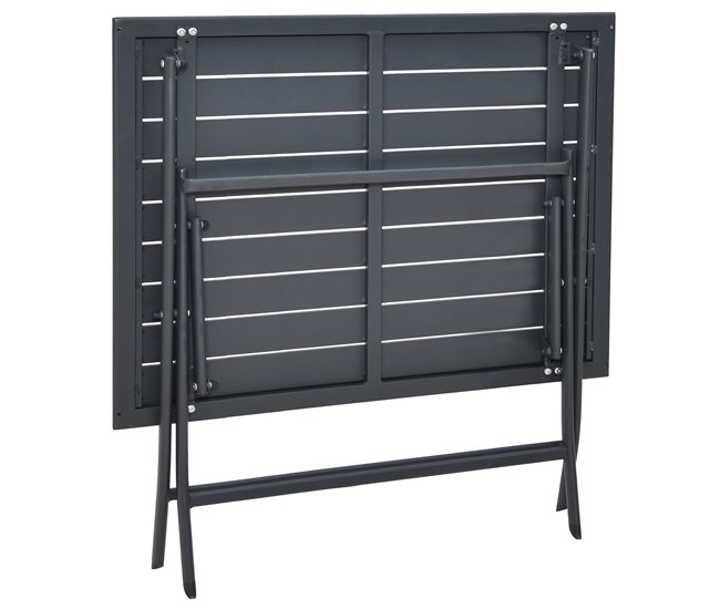 Conforama Mesa Plegable De Jardín HANA Gris Oscuro