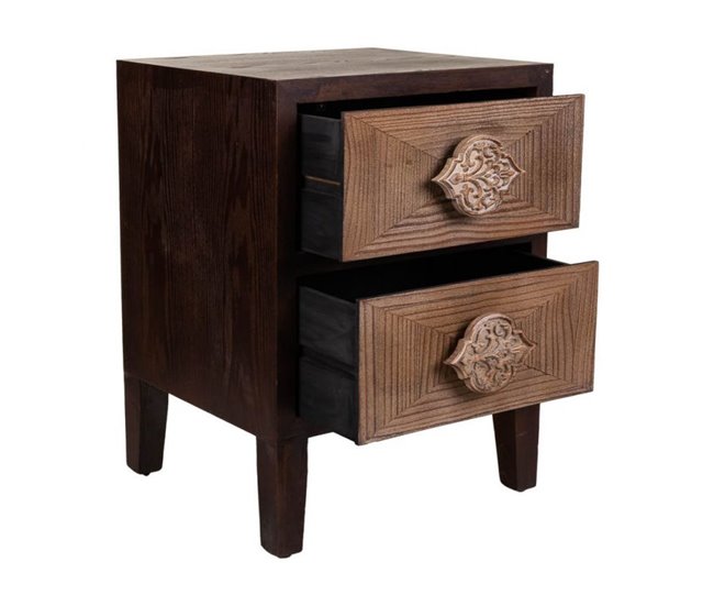 Conforama Mesita De Madera Marrón 45x40x60