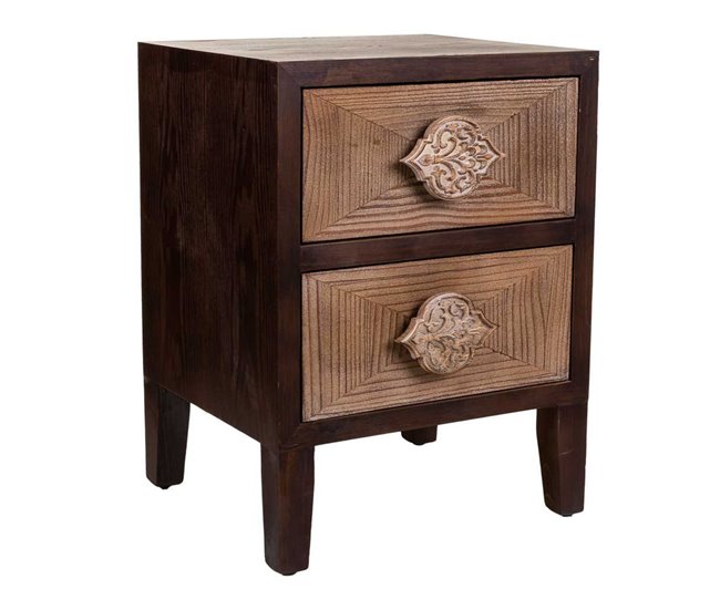 Conforama Mesita de madera marrón 45x40x60
