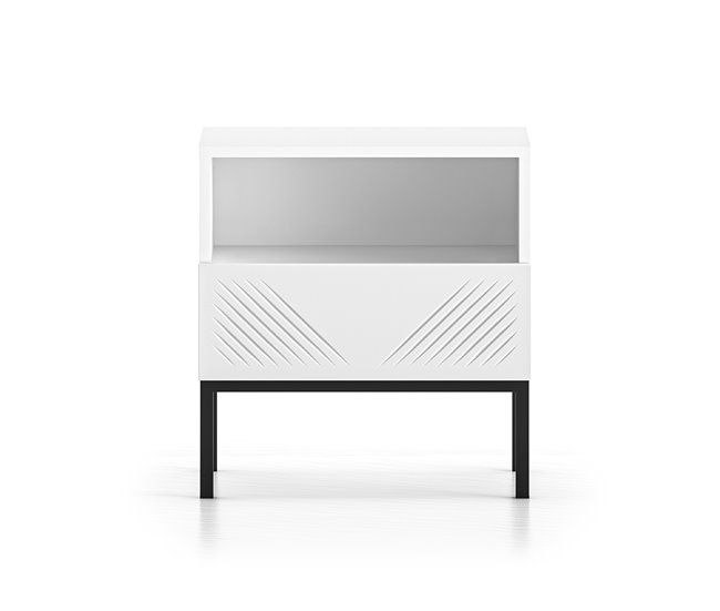Conforama Mesita De Noche 1 Cajón Aura Blanco