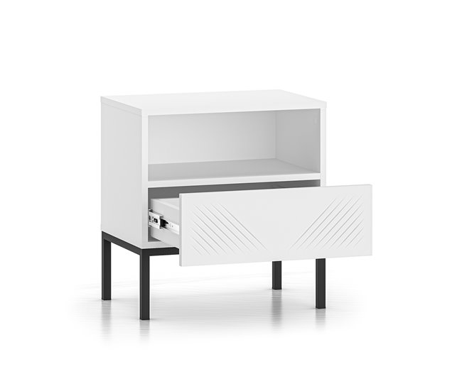 Conforama Mesita De Noche 1 Cajón Aura Blanco