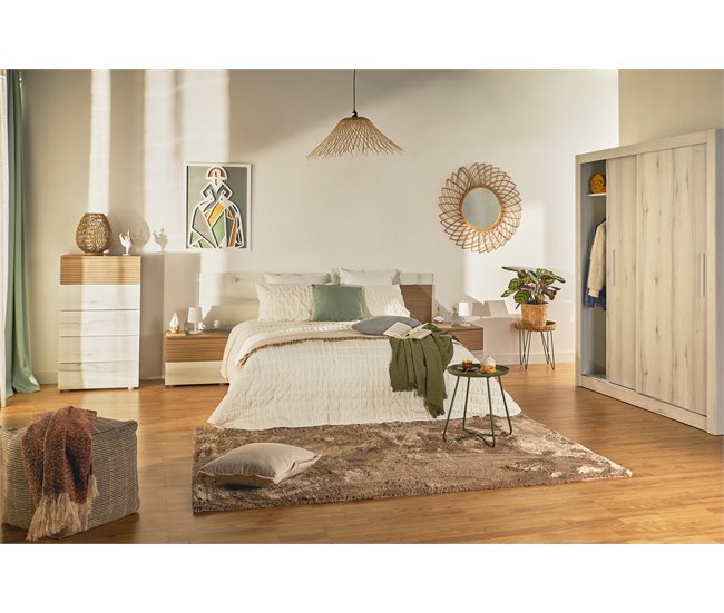 Conforama Mesita De Noche 2 Cajónes BARI