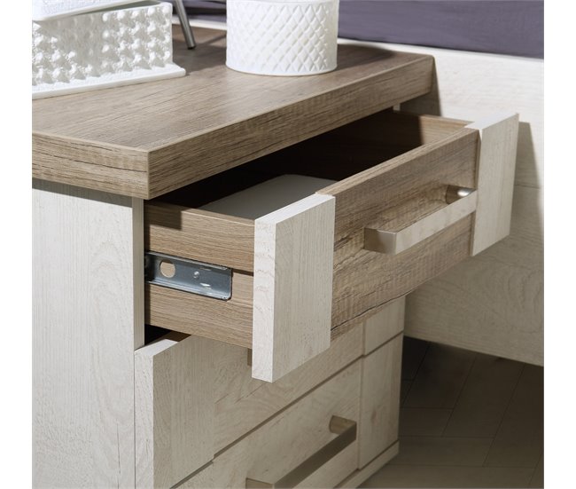 Conforama Mesita De Noche 3 Cajones VERONA