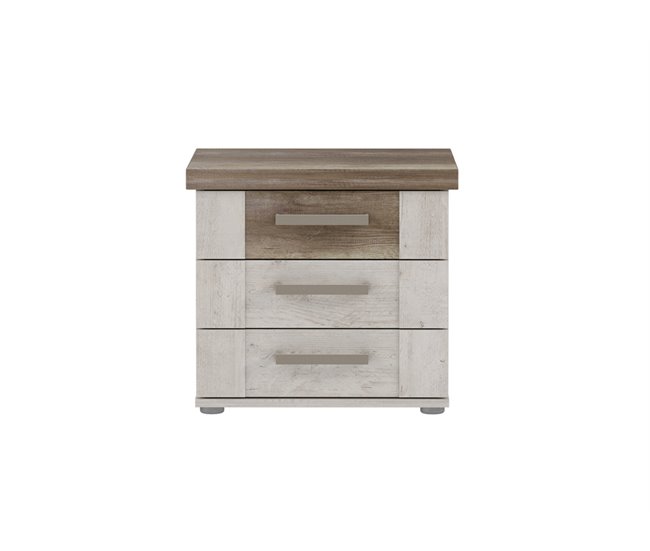 Conforama Mesita de noche 3 cajones VERONA