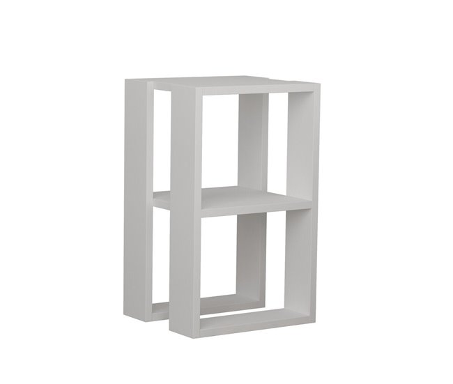 Conforama Mesita de noche blanca H55 cm - LORRIE