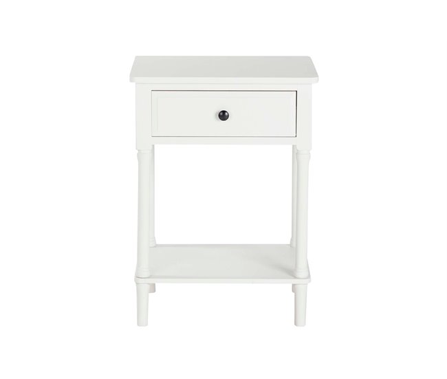 Conforama Mesita Madera Blanco 58x66x40 Cm