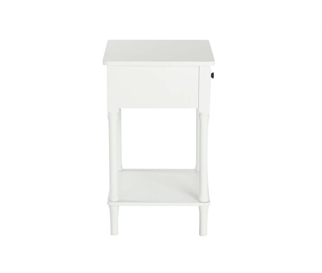 Conforama Mesita Madera Blanco 58x66x40 Cm