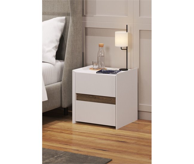 Conforama Mesita Noche LUXURY Con 2 Cajones