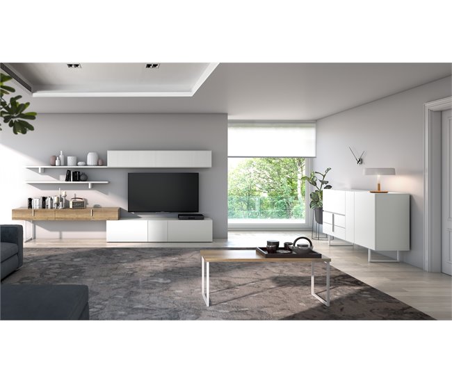 Conforama Módulo Bajo 2 Cajones OSLO 150cm Roble